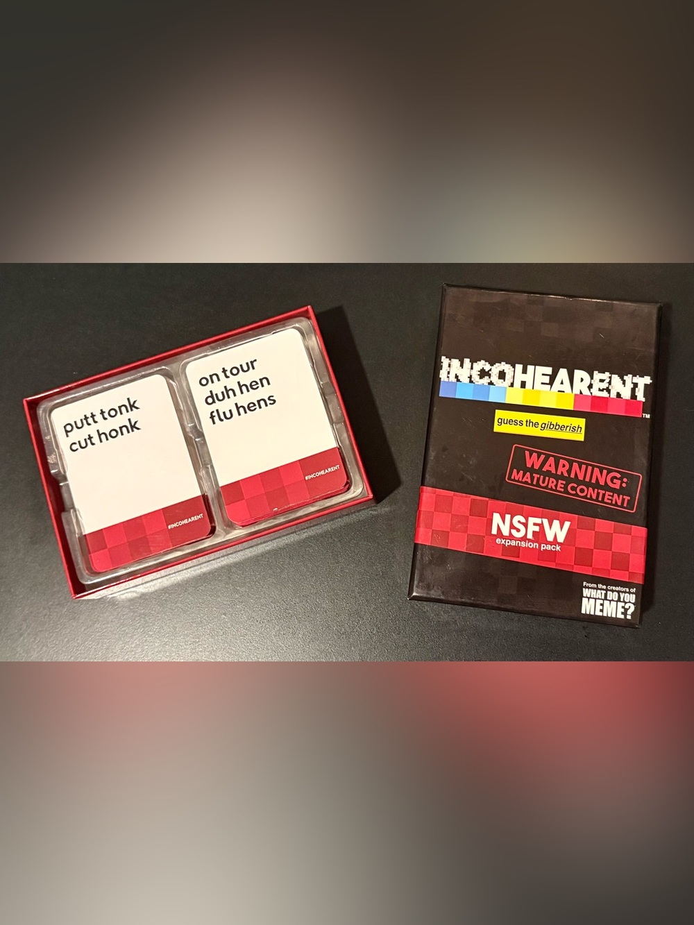 NSFW Expansion Pack Party Card Game - Black & Red